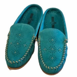 Minnetonka Turquoise Driving Moccasi…